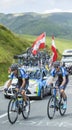 Two Cyclists on Col de Peyresourde - Tour de France 2014